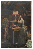 Delcampe - CPA FANTAISIE FEMME - JE SAIS QUE DANS UN COFFRE ROSE TU GARDES SON CHARMANT PORTRAIT - ANGE - Frauen