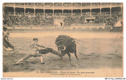 Delcampe - BBKP2-0106-ESPAGNE - SAN SEBASTIAN - PLAZA DE TOROS - UN PASE POR BAJO - LE MATADOR PREPARE LA MORT DU TAUREAU - Guipúzcoa (San Sebastián)