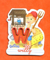 Delcampe - Magnet GERVAIS Lettre W Willy Ferme Danone - Magnete