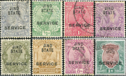 Delcampe - 786867 USED JHIND 1914 SELLOS DE SERVICIO DE INDIA INGLESA DE 1912-21 (GEORGE V) SOBRECARGADOS - Jhind
