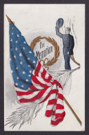 Delcampe - UNITED STATES, Postcard, Patriotic, Flag And A Soldier - Heimat