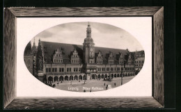 Delcampe - Präge-AK Leipzig, Altes Rathaus Im Passepartoutrahmen - Leipzig