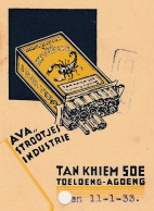 Delcampe - DUTCH EAST INDIES,INDONESIA COVER/POSTCARD:KRETEK TJAP KETOGENG ADVERTISEMENT BY TAN KHIEM SOE 1933 1.11 TOELOENGAGOENG - Collections & Lots