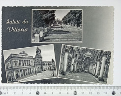 Delcampe - 73680 10657 Cartolina - Ragusa Vittoria Vedutine Vg 1955 - Vittoria