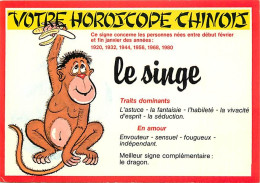 Delcampe - Carte Postale - Astrologie - Horoscope Chinois - Le Singe - Illustration - CPM - Carte Neuve - Voir Scans Recto-Verso - - Astrologie