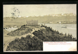 Delcampe - AK Starnberg, Rottmannshöhe Und Gebirgspanorama, Starnberger See - Starnberg