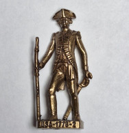 Delcampe - Metallfiguren Métal USA  Offizier USA-1778-1 Messing - Figurillas En Metal