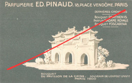 Delcampe - CPA AK Paris Pavillon De Chine China Exposition Universelle De 1900 Weltausstellung Parfumerie Ed Pinaud Place Vendome - China