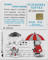 Delcampe - Ukraine - Ukrtelecom (Chip) - Girl With Umbrella (Blue Black Issue) - K194 - Thomson 05, Cn.БВ, 10.1997, 84U, 30.000ex, - Ukraine