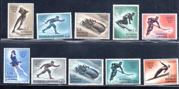 Delcampe - Giochi Olimpici Di Cortina N. 428/436 + P.A. N. 116 - MNH - Ungebraucht