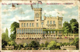 Delcampe - CPA Niederlössnitz Niederlößnitz Radebeul Sachsen, Hotel Und Restaurant Friedensburg - Radebeul