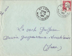 Delcampe - France 25c Marianne 1964 Ste. Luce, Martinique Airmail To Lons-le-Saunier, France.  EUROPEAN SIZE - Briefe U. Dokumente