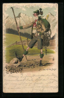 Delcampe - Künstler-AK Bergsteiger In Den Bergen - Alpinismus, Bergsteigen