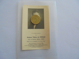 Delcampe - Souvenir Pieux Décès De Madame Valérie DE COOMAN Grammont 1876 Bruges 1961 Veuve De Monsieur Alphonse Vincke - Todesanzeige