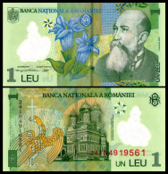 Delcampe - Romania 2015  2024 Random Year Plastic Banknotes Paper Money 1 Leu Polymer  UNC 1Pcs Banknote - Roumanie