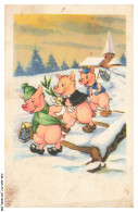 Delcampe - CAR-ADPP17-1080-DISNEY - Les Petits Cochon - Vendu En Etat - Disneyworld
