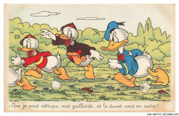 Delcampe - CAR-ADPP17-1070-DISNEY - Que Je Vous Attrape Mes Gaillards - Donald - Disneyworld