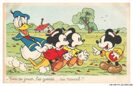 Delcampe - CAR-ADPP17-1069-DISNEY - Fini De Jouer - Les Gosses - Au Travail - Donald - Disneyworld