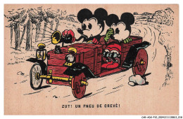 Delcampe - CAR-ADXP10-0505- - MICKEY - ZUT UN PNEU DE CREVE - Disneyworld
