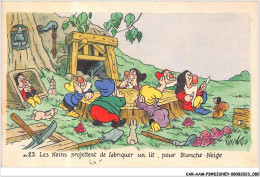 Delcampe - CAR-AAMP3-DISNEY-0250 - Blanche-Neige - Les Nains Projettent De Fabriquer Un Lit Pour Blanche Neige - N°23 - Disneyland