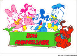 Delcampe - CAR-AAMP4-DISNEY-0292 - Mickey, Donald Et Pluto - Bon Anniversaire - Stickers - Disneyland