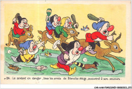 Delcampe - CAR-AAMP3-DISNEY-0246 - Blanche-Neige - La Sentant En Danger Tous Les Amis De Blanche Neige Accourent - N°24 - Disneyland