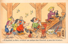 Delcampe - Disney - N°90701 - Blanche-Neige - Stupéfaits, Les Nains, Constatent Que Quelque ... Maison - N°9 - Disneyland