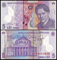 Delcampe - Romania 2018 -  2024 Random Year Plastic Banknotes Paper Money 5 Leu Polymer  UNC 1Pcs Banknote - Roumanie