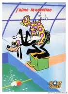 Delcampe - CAR-AFAP15-0747-DISNEY - Dingo - J'Aime La Natation - Disneyworld