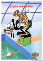 Delcampe - CAR-AFAP15-0729-DISNEY - DINGO - J'aime La Natation - Disneyworld