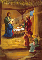 Delcampe - Christmas Greetings 1967 Angels And Three Magi Jesus Postcard B843 - Ohne Zuordnung