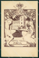 Delcampe - Pavia Città Distretto Militare PIEGA Cartolina QT0086 - Pavia