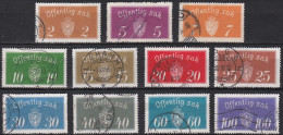 Delcampe - NO601AB – NORVEGE - NORWAY – 1933 – COAT OF ARMS – SC # O9-O21 USED 28 € - Service
