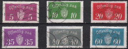 Delcampe - NO601BA – NORVEGE - NORWAY – 1933 – COAT OF ARMS – SC # O10a-19a USED 8 € - Service