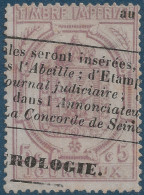Delcampe - FRANCE JOURNAUX N°10 5c Lilas Oblitération TYPOGRAPHIQUE Des Journaux Très Fais Rare & TTB Signé SCHELLER - Kranten