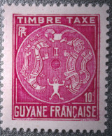 Delcampe - TIMBRE TAXE 22 GUYANNE FRANCAISE 10c. Rouge NEUF MNH** - Neufs