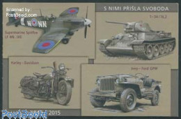 Delcampe - Czech Republic 2015 Freedom Booklet S-a, Mint NH, History - Transport - Militarism - World War II - Stamp Booklets - A.. - Autres & Non Classés