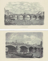 Delcampe - LIEGE : Le Pont Des Arches, L'ancien Et Le Nouveau  - Gravures Du XIXe Siècle - Stampe & Incisioni