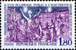 Delcampe - France Poste N** Yv:2224 Mi:2349 1.Eclairage Public à L'électricité Grenoble - Electricité