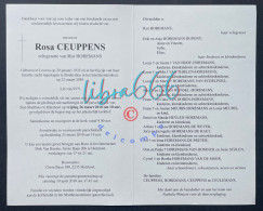 Delcampe - CEUPPENS Rosa °LEUVEN 1935 +BONHEIDEN 2010 - HOREMANS - CEULEMANS - DUPONT - VAN HOOF - MEURIS - Sint-Mattheus, Hulshout - Obituary Notices