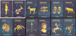 Delcampe - 12 CPSM / CPM 10.5 X 15 Les 12 Signes Du Zodiaque Astrologie Horoscope - Astrologie