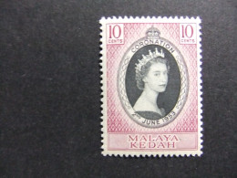 Delcampe - 43 KEDAH MALAYSIA 1953 / CORONACION De REINA ISABEL II  / YVERT 88 MH - Kedah