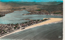 Delcampe - ***  64 *** HENDAYE  Frontière Franco Espagnole Vue Aérienne TB(petit Pli) Timbrée - Hendaye