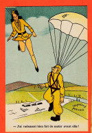 Delcampe - 23503 ◉ Raymond PREVOST Humour Coquin Parachutiste ◉ J'ai Rudement Bien Fait De Sauter Avant Elle ◉ NARBO - Humor