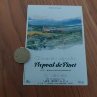 Delcampe - Etiquette De Vin «COTEAUX Du LANGUEDOC - Picpoul De Pinet - PAUL HERPE & FILS - NARBONNE (11) » - Languedoc-Roussillon