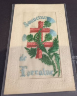 Delcampe - Carte Brodée   Souvenir De La Lorraine - Bestickt
