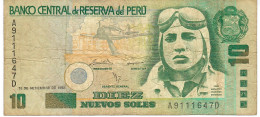 Delcampe - PERU P151A 10 NUEVOS SOLES 10.9.1992 FINE NO P.h. - Pérou