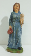 Delcampe - I128966 V Pastorello Presepe - Statuina In Resina - Donna Con Pecora - Presepi