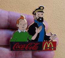Delcampe - PINS PIN'S BD TINTIN COCA COLA MAC DO - BD