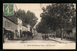 Delcampe - CPA Pont-de-Chéruy, Rue Centrale - Pont-de-Chéruy